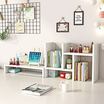 書架書架桌上收納書架書房桌面上小型伸縮簡約ins置物架學生宿舍收納架辦公整理