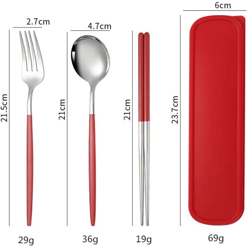 カトラリーセット ステンレス鋼 箸 フォーク スプーン 3点セット ケース付き コンビセット アウトドア 携帯食器セット 衛生 学生 大人用