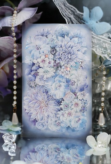 淺夢 靜かに息づく 花の夢 PET 和紙膠帶 貝殼光 10 米卷