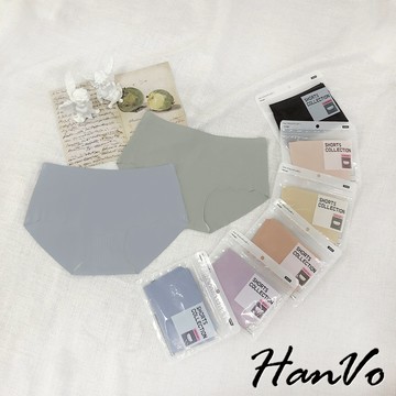 【HanVo】天天出貨 艾草褲底!舒適無痕 油彩色調高質感冰絲中腰無痕內褲  艾草呵護 內褲 女內褲 A11-5579