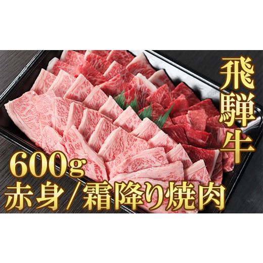 ふるさと納税 岐阜県 岐阜市 赤身(モモ・カタ)・霜降り(バラ)焼肉(各300g)計600g