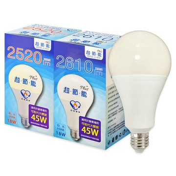 EVERLIGHT (3入)LED 燈泡 18W 3000K 黃光 全電壓 E27 節能標章 球泡燈