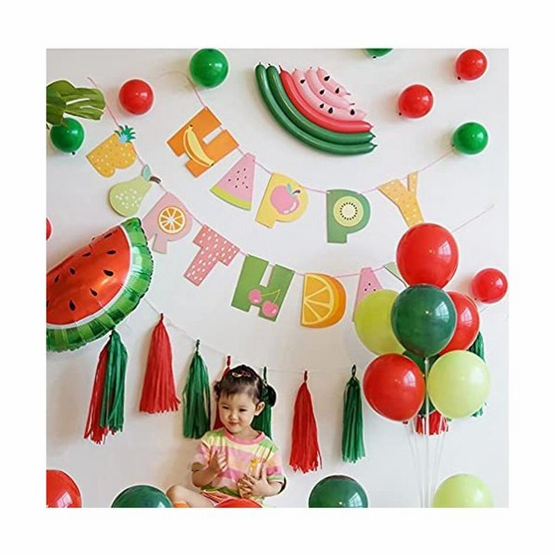 Mancy Shop フルーツテーマ 誕生日 バルーン セット 飾り付け バースデー 風船 パーティー 飾り かわいい スイカ 女の子 男の子 部屋飾 通販 Lineポイント最大get Lineショッピング
