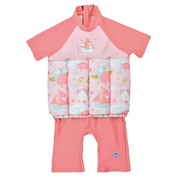Splash About UV Float Suit 兒童防曬浮力泳衣  2~4歲  快樂貓頭鷹 粉色