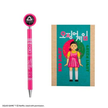 Squid Game Guards Pen & Young-hee Softcover Notebook
