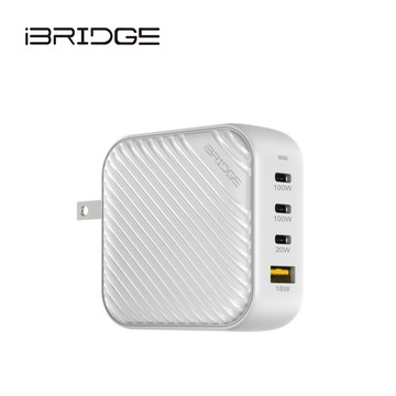 iBRIDGE GaN 100W極速電源供應器-白