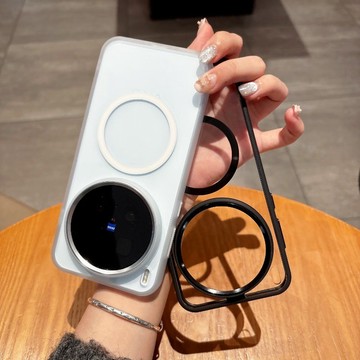 簡約高級 金屬鏡頭圈 膚感軟邊 MagSafe磁吸 手機殼 適用Vivo X300 X200 Pro 手機殼 防摔殼