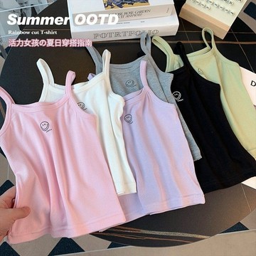 Mini baby🌷單/兩件 女童無袖吊帶小背心兒童夏季外穿休閒上衣