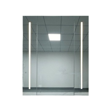 工廠批發奶油風簡約單邊帶燈智能鏡柜門鋁合金鏡柜門[DD150110]