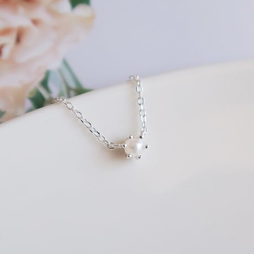 925純銀 小珍珠 客製化刻字 項鍊 鎖骨鍊 長鍊 免費送禮包裝