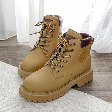 街頭個性休閒短靴-棕 1DF019