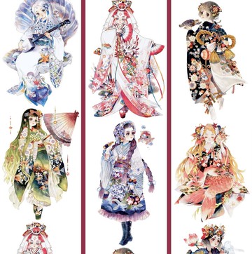 碧波龍宮 竜系女孩 PET 和紙膠帶 台灣製 10米卷