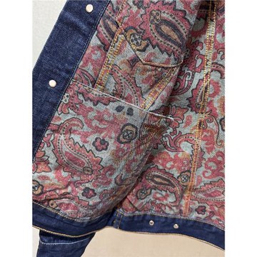 美式高端丹寧原色牛仔外套男士潮牌休閑翻領上衣春秋寬松工裝夾克