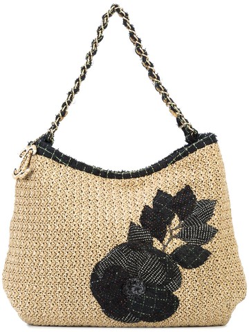 CHANEL Pre-Owned - Camellia Coco Country tote - women - Raffia - One Size - Neutrals