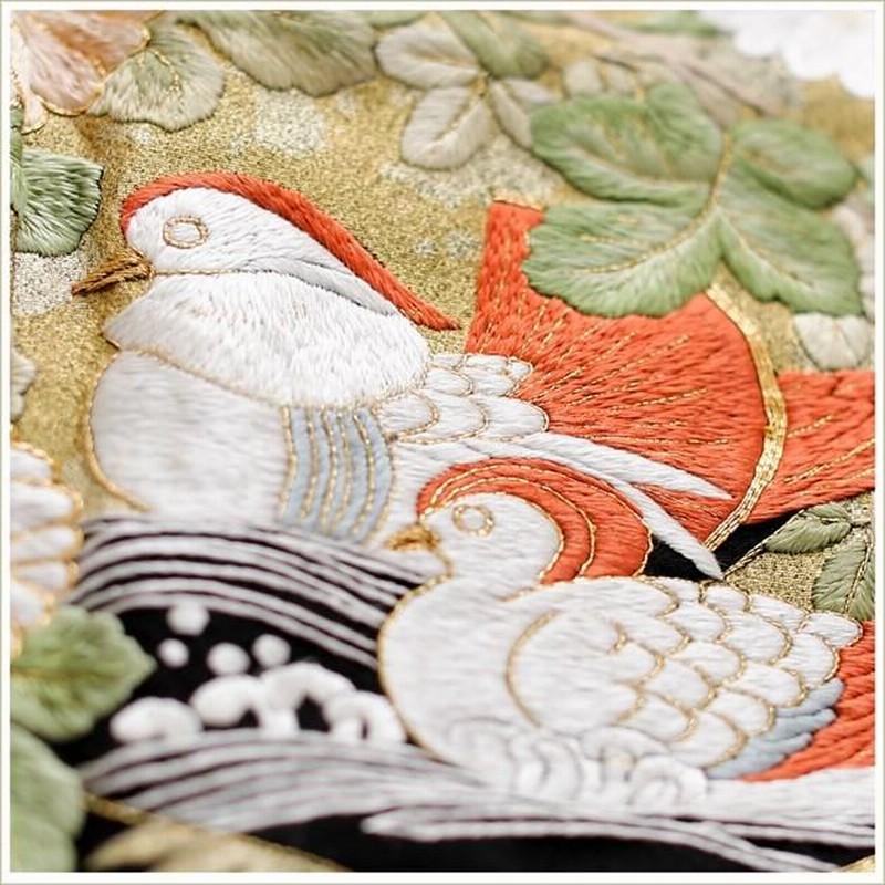 正絹100% たらしい 手刺繍柄付高級留袖