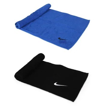 黑白-F NIKE SOLID CORE毛巾(中)(運動毛巾 慢跑 路跑 海邊 戲水 浴巾【98341727】