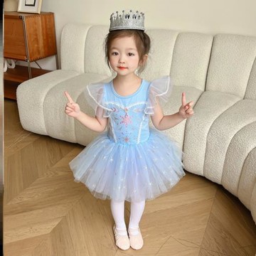 愛莎新款芭蕾兒童美人魚舞蹈裙