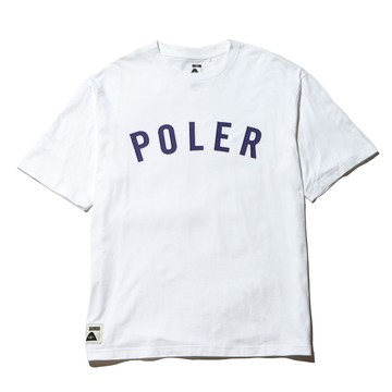 日本限定 POLER STATE applique RELAX FIT TEE 短袖上衣 / 白色