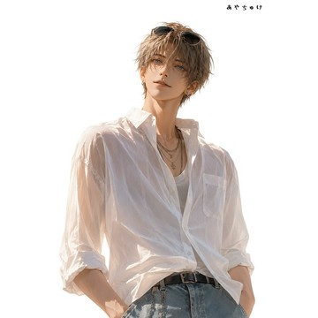 【8 月新款】07-137-0003 人物貼紙 簡約夏日男子