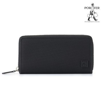 PORTER INTERNATIONAL - 俐落簡約CAKE真皮長夾 - 黑