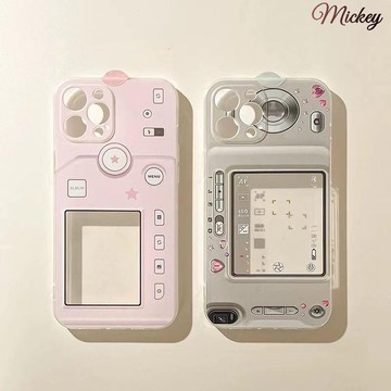 Mickey✨復古相機小卡手機殼適用蘋果16/15/14/13/12/11/xs/xr/7/8