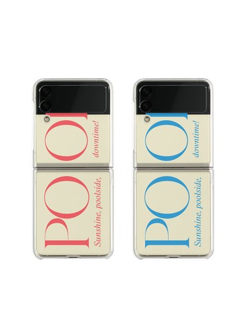Poolside Clear Hard Z Flip Case