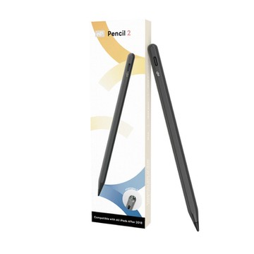【eiP】Pencil 2 全磁吸iPad觸控筆-黑色 (適用Apple 2024 New iPad10 Air6.5/ Pro)