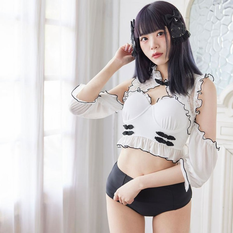 新品 タグ付き スワンキス 水着 レース スイムウェア コスプレ