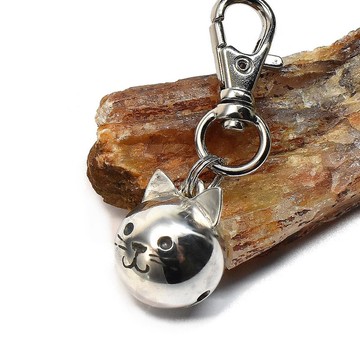 貓咪 鈴鐺 鑰匙圈 純銀製