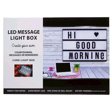 Yamiley 字母燈箱(含96張字卡一組) 黑殼黑條 創意留言裝飾燈箱  A4  1組