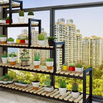 ♥廠家直銷 限時特惠♥花架落地多層實木陽臺多肉綠蘿花盆架子客廳室內階梯式鐵藝置物架 爬藤架花架鐵藝多層階梯落地式多肉