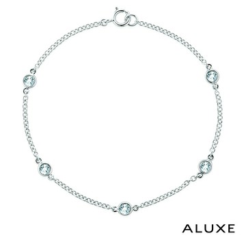 ALUXE 亞立詩 18K金 鑽石手鍊 落櫻紛飛 包鑲 BR0113