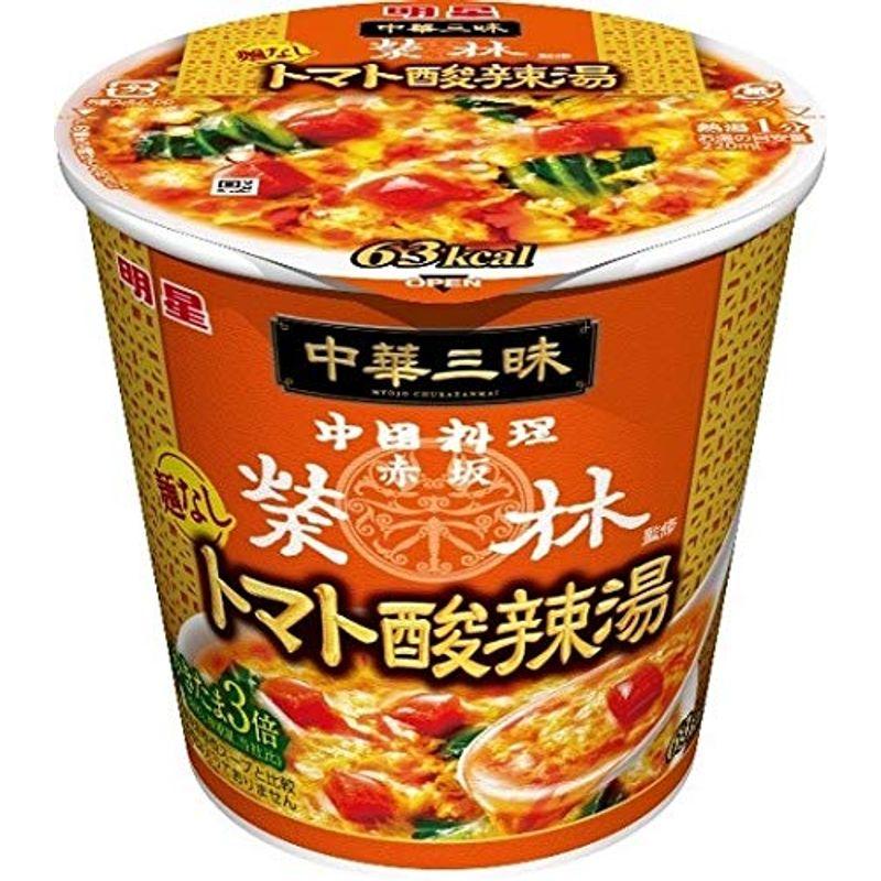 明星 中華三昧 赤坂榮林 麺なしトマト酸辣湯18g ×12入