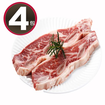 【華得水產】美國PRIME頂級帶骨牛小排4包(500g/包)