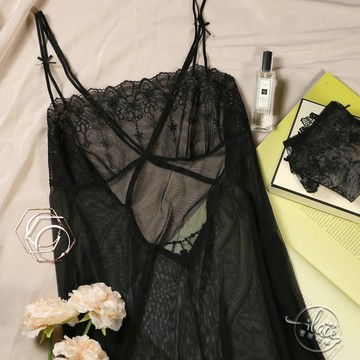 花舞宮廷系列 刺繡性感襯衣 M-L