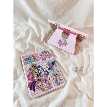 卡通彩虹小馬寶莉適用iPadmini7保護殼360旋轉支架iPad Air6帶筆槽11英寸10.2新款2024ipadPro13平板套10.9寸