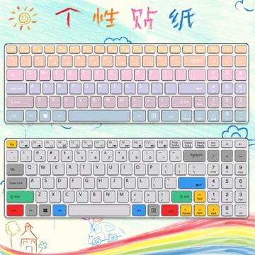 適用雷柏E9100P 9300T 9300G 9060M KM660鍵盤貼紙無線鍵盤E9300P