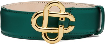 Casablanca 绿色 CC Logo Buckle 腰带