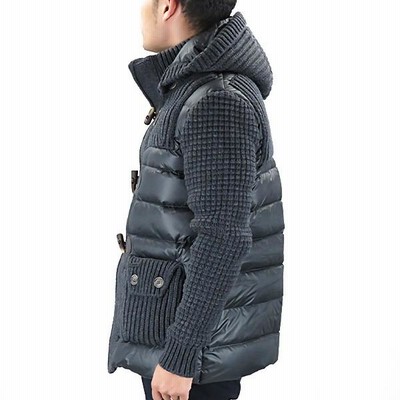 BARK-バーク-』ニットダウン ダッフルコート メンズ グレー