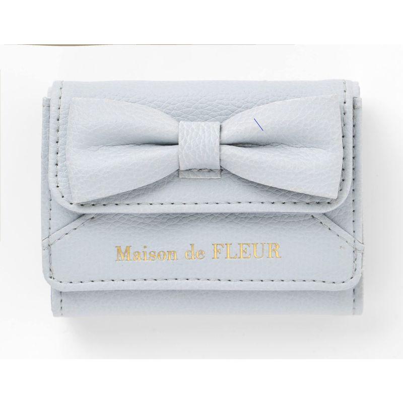 Maison de FLEUR RIBBON CARD CASE BOOK GRAYISH BLUE (宝島社ブランドブック)