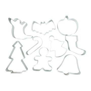 TRIARROW 三箭牌 聖誕萬聖餅乾組 9個 鋁合金餅乾模具  聖誕萬聖餅乾  1組