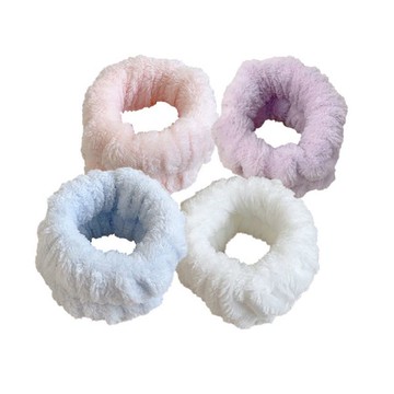 洗臉手腕帶 防濺水 防濕神器 運動髮帶 毛絨髮圈-2入/組 (顏色可選)