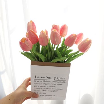 ins北歐仿真花郁金香假花擺設干花花束拍照道具客廳裝飾假花擺件