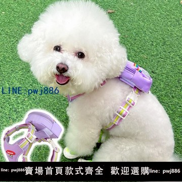 【臺灣公司】網紅小狗狗牽引繩小型犬比熊泰迪背心式寵物胸背帶防掙脫遛狗繩子