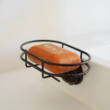 【FECA】E45 黑色不鏽鋼吸盤肥皂架