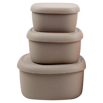 SiliPot 鉑金矽膠冰溫嚐鮮盒組 3入  灰褐色  1組