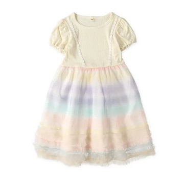 日本西松屋 - 夢幻漸層蕾絲連身洋裝