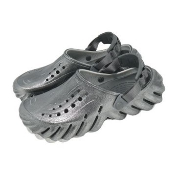Crocs 洞洞鞋 Echo Clog Metal Sport 男女鞋 波波金屬克駱格 灰 2141091FS