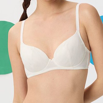 嬪婷-學生系列 三階 D罩杯內衣-洞感纖維BB2348CR(開心白)