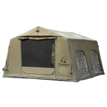 充氣帳篷戶外露營13.6平棉布防雨速開便攜式自動搭建野餐野外